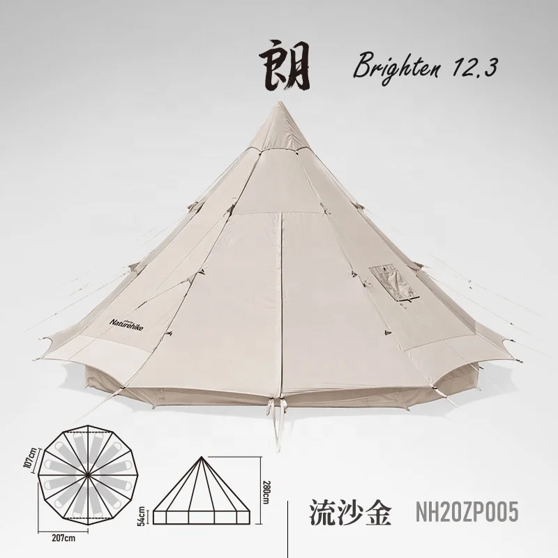 Naturehike Brighten 12.3 Luxury Glamping Canvas Bell Tent - Ideal