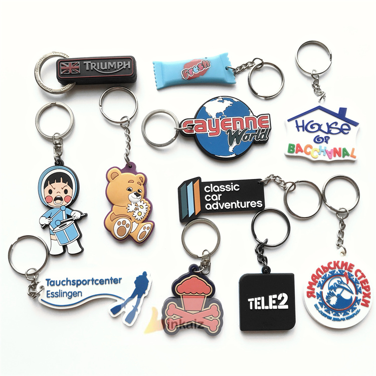 Soft Pvc Rubber Keychain Custom Logo Maker Buy Round Keychain