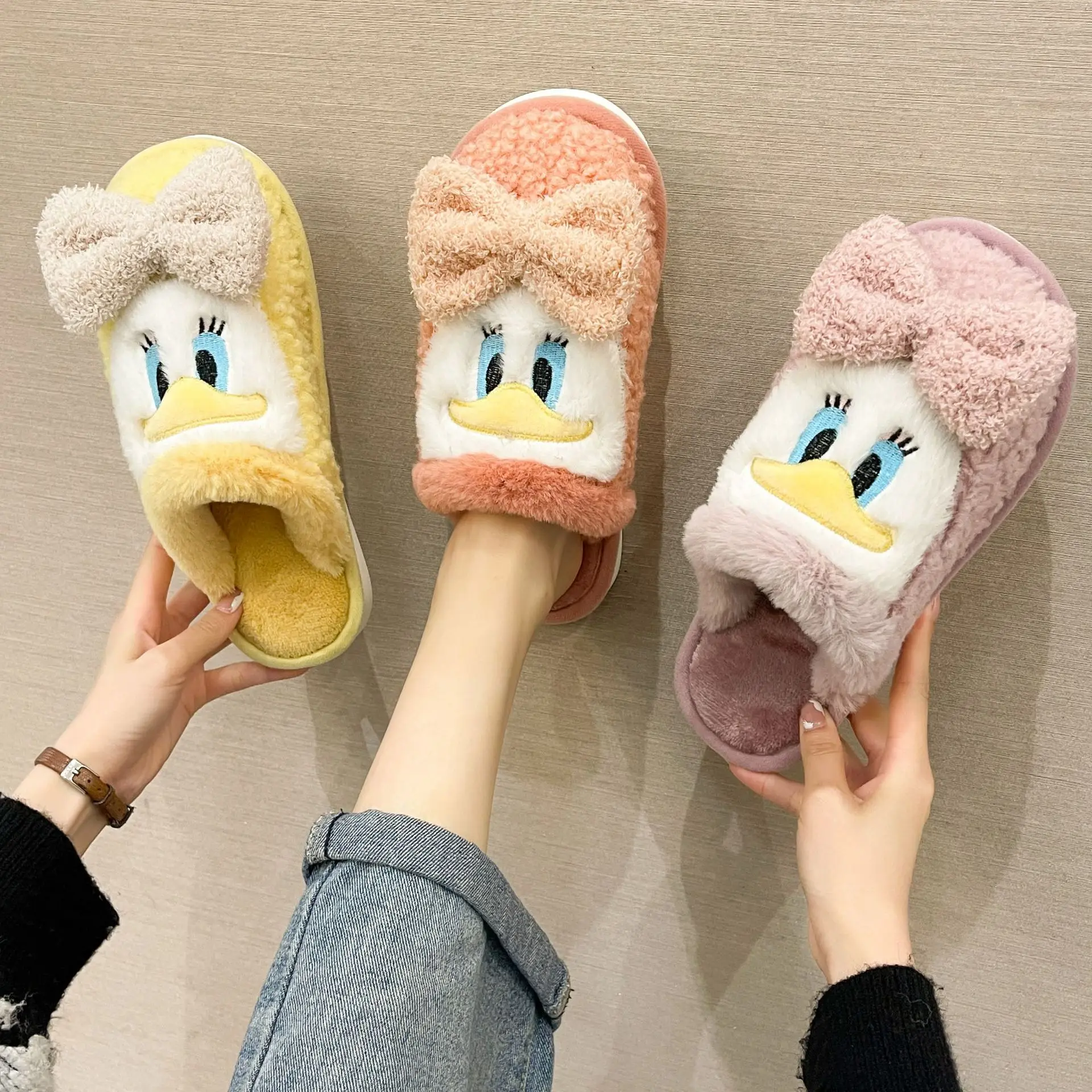 cartoon fuzzy slippers