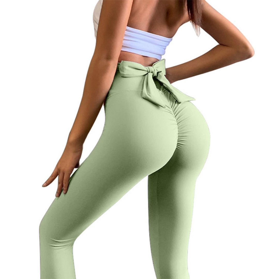 High Waist Solid Tummy Control Women Yoga Pants Lightweight Breathable Spandex/Nylon Fabric Fitness Daily Bottoms