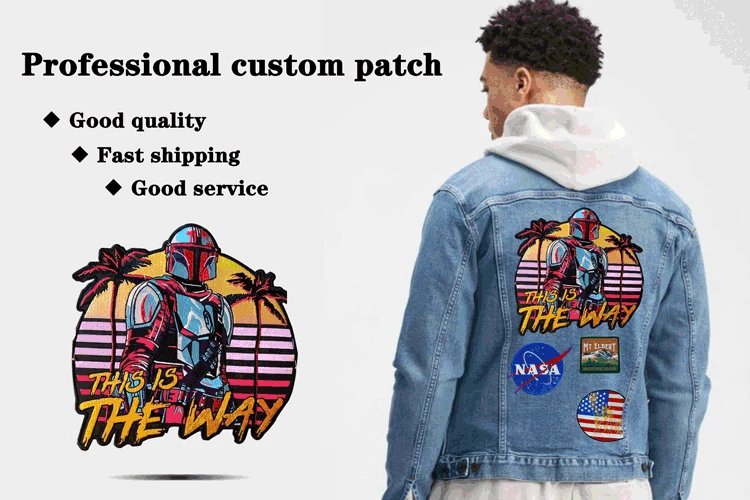 Custom Logo Woven Embroidered Badge Iron on Patches Anime