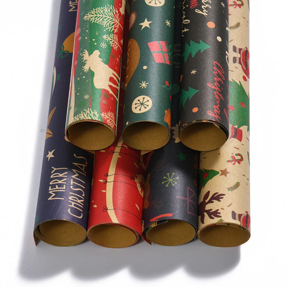 Hot Sale Christmas Wrapping Paper Sheets Custom Kraft Paper Roll Gifts Flower Wrapping Paper For