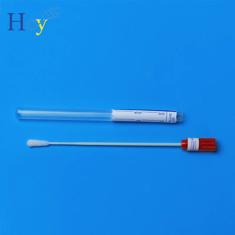 Forensic Diagnostic Flocked Sterile DNA Test Swab with Tube Medical Consumables