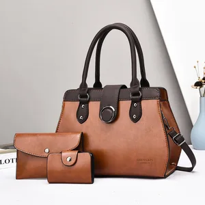 Retro Pattern 3-Piece Set Large Capacity Quality Single Shoulder Crossbody Women's Bag Light Luxury Handbag