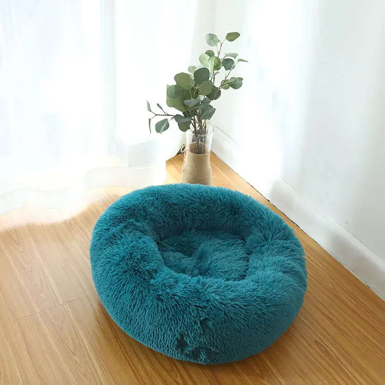 Factory Design Plush Round Multicolor Soft Warm Pet Dog Cat Bed