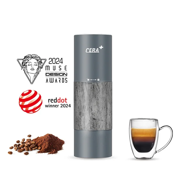 CERA Xiangzhi Jun Italian Portable Electric Bean Grinder Household Coffee Grinder with Stainless Steel for Hotels and Cars