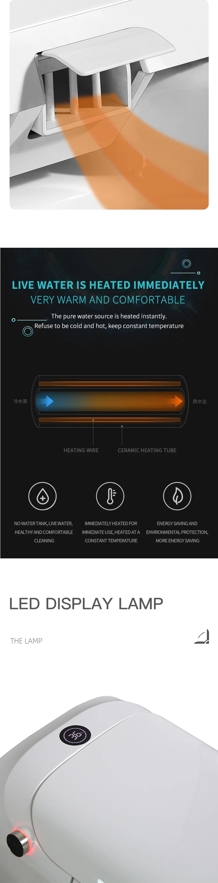 product hot selling sanitary ware electric heated auto flush toilet bowl ceramic intelligent automatic smart toilet with bidet-20