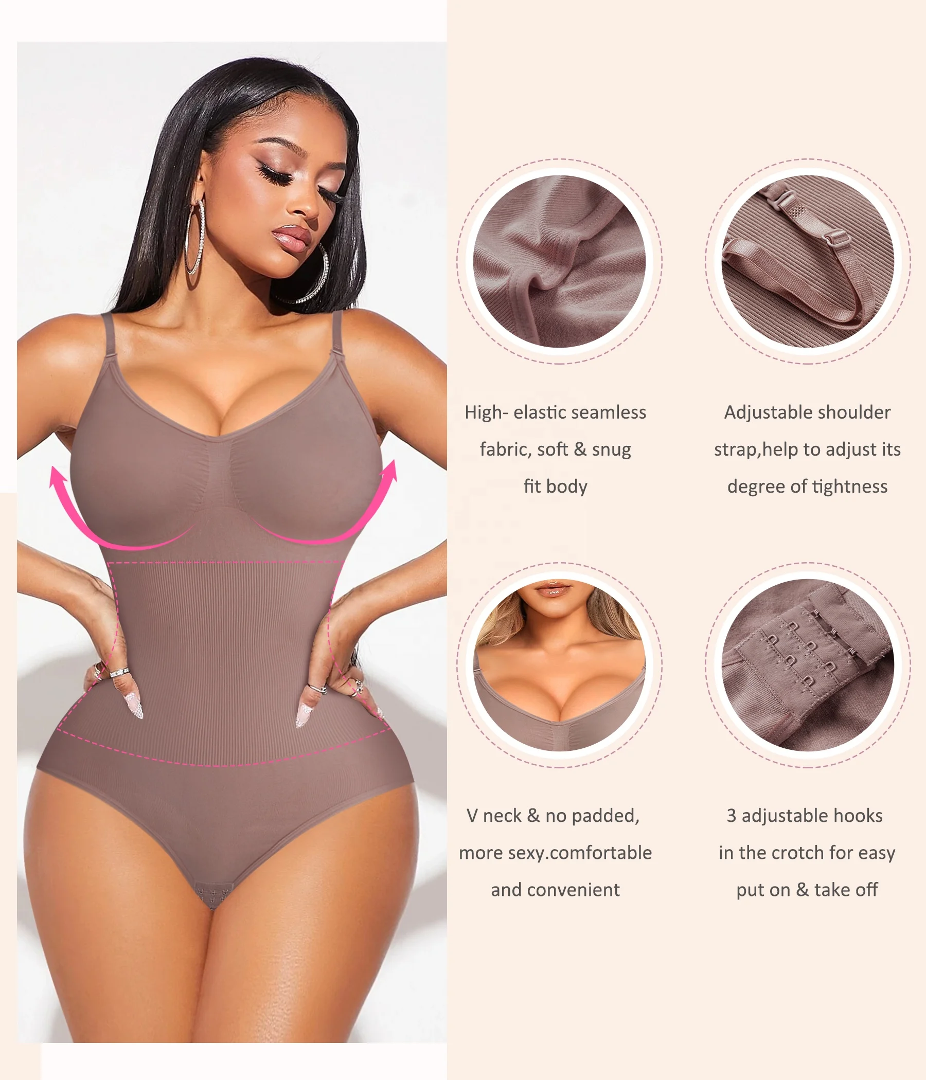 Wholesale 4 Colors Shapewear Seamless Sculpting Body Shaper Tummy