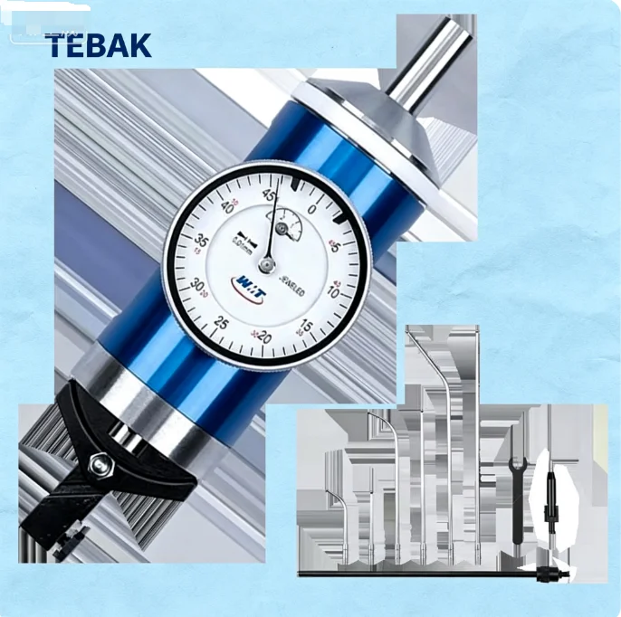 TEBAK 0.01mm Resolution Coaxial Center Finder Dial Test Indicator Kit 0-3mm for Milling Machine Machining