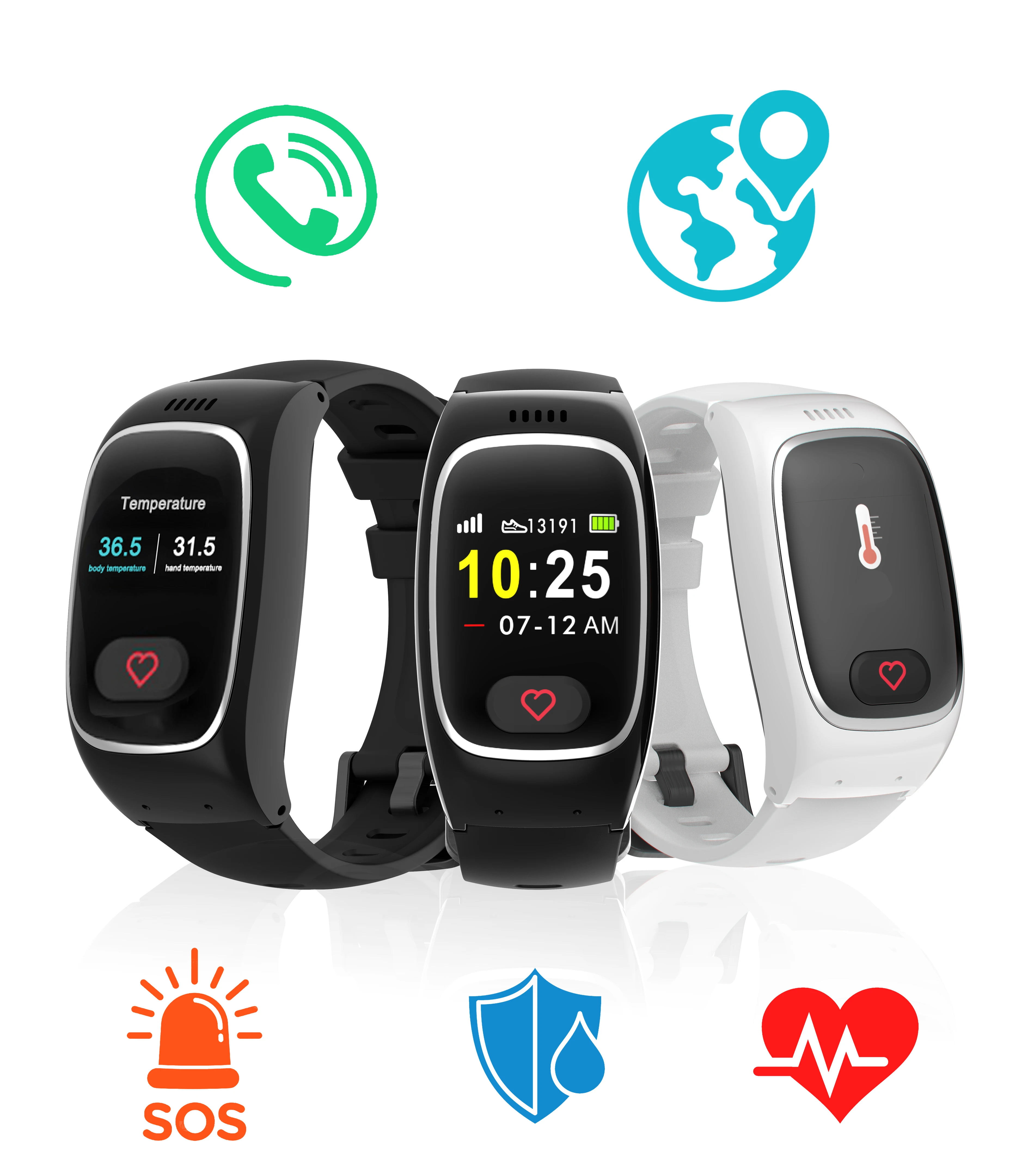 VH66 GPS Watch Fall Detection Heart Rate Monitor