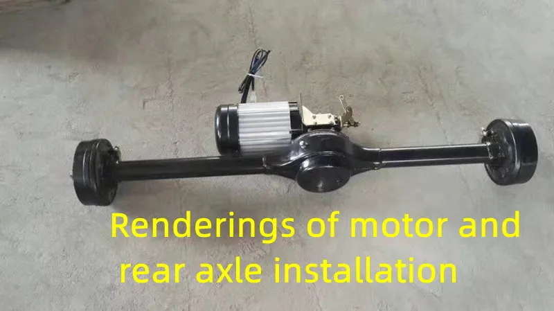 Тяжелый Электрический трехколесный велосипед от 1 до 2 тонн задняя ось высокомощная приводная система двигатель барабанная тормозная