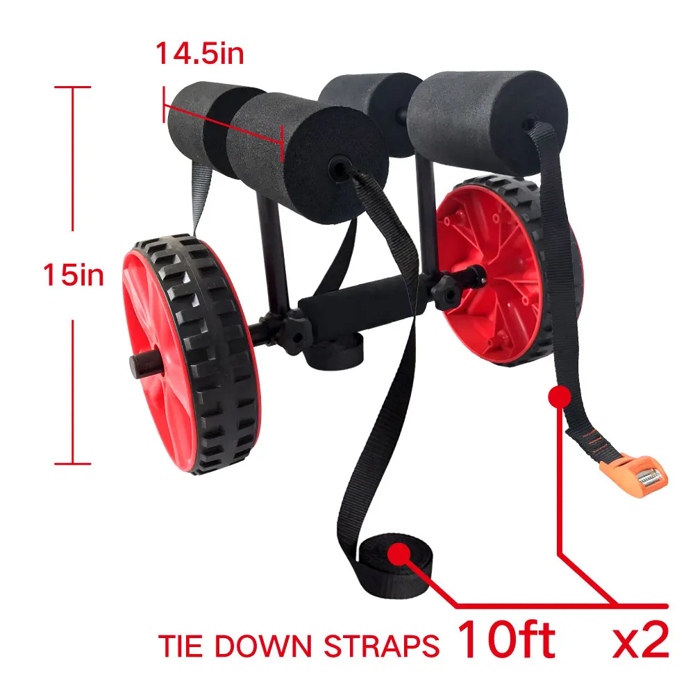 175lbs With Adjustable Width Axle For Carring Kayaks Canoes Spring