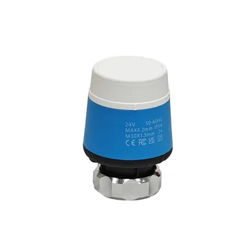 Integrated 230V Thermoelectric Actuator for Underfloor Heating Manifold ABS PC Material Manual Automatic Control Apartment Use