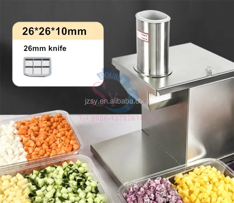 Electric Vegetable Dicer Fruit Dicing Machine Carrot Potato Onion Granular  Cube Cutting Machine