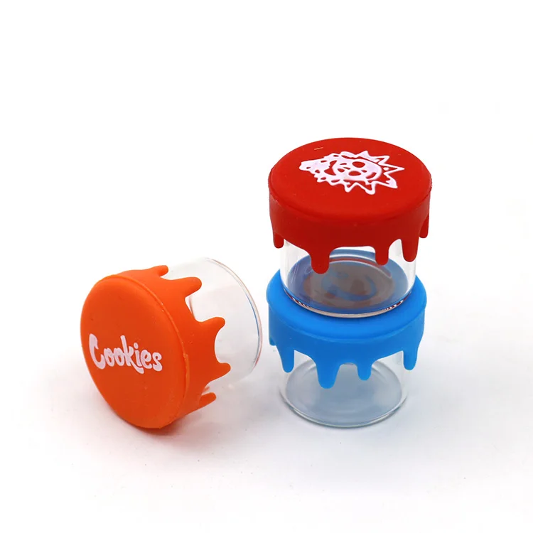 5ml  6ml 50ml clear Concentrate Jars Borosilicate Rosin Jar With Plastic Silicone Lid
