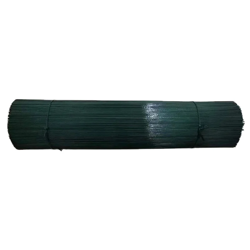 Green Black Color 2MMX8CMX7KGS/CARTON PVC Plastic Coated Single Metal Wire Twist Tie Wire for Gift Packing