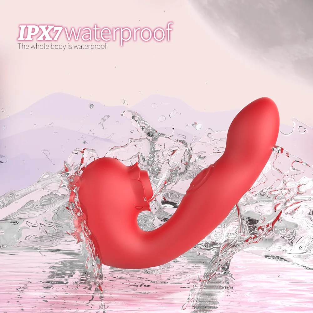 S-hande New Arrival 3 in 1 Clitoral Suck Vibrator Nipple Stimulator Rose Vibrators Sex Toys for Women with g Spot Vibrator