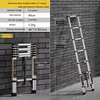 Escalera Telescópica de Aluminio Extendida y Reforzada de 2.7M