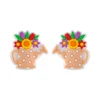 Shower head Focal bead Peach SA241