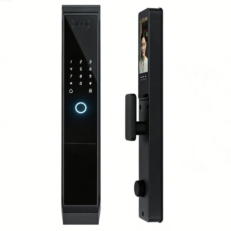 قفل ذكي لتصنيع حسب الطلب (OEM) مع التعرف على الوجه ثلاثي الأبعاد، وفتح تلقائي عبر بصمة الإصبع، وشاشة فيديو رقمية — كايسستار