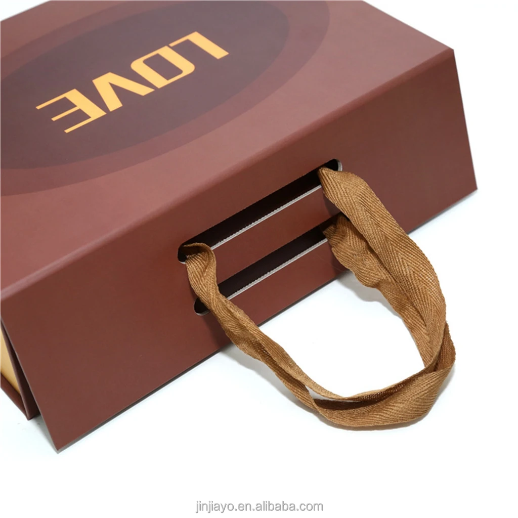 product magnet folded rigid box with handle for shipping clothing shoes perfume luxury packaging custom logo eco friendly-4