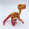 14cm long red gold raptor dragon