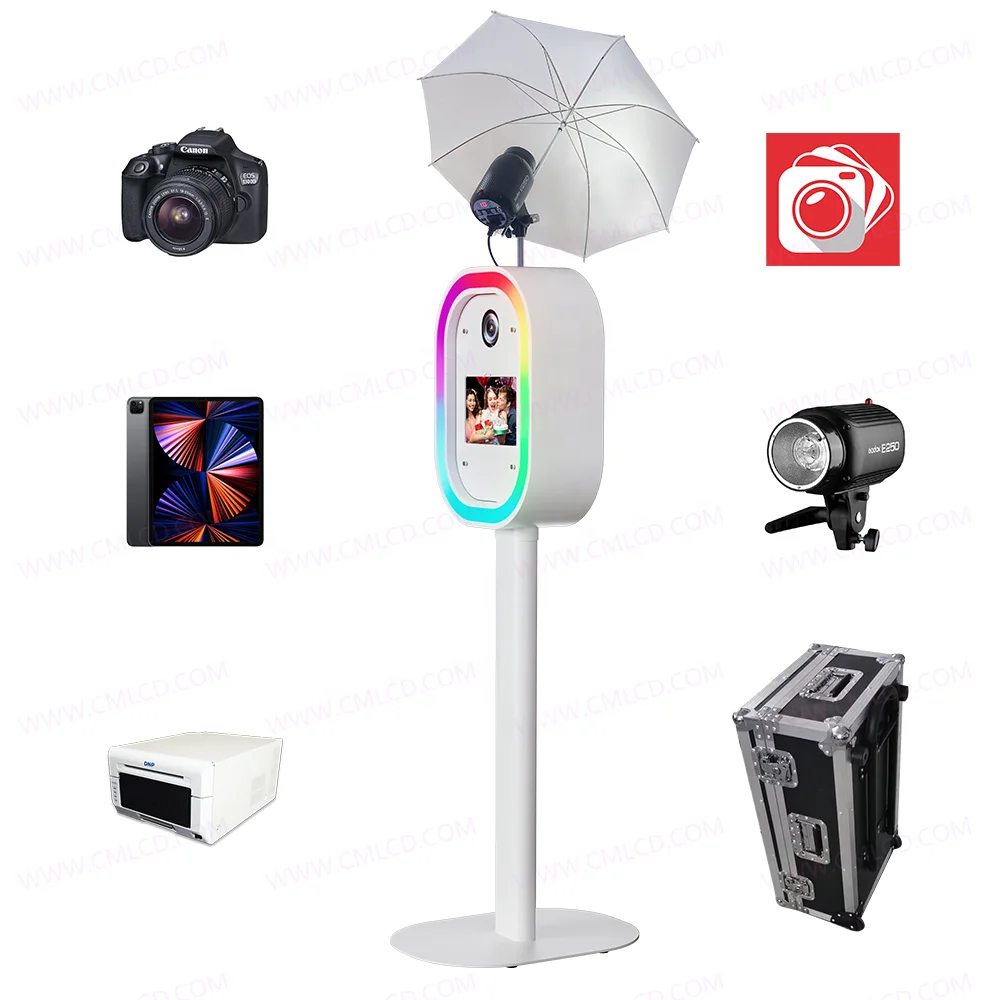 Dslr Photobooth Machine Wedding Party Event Have Fun Sale Rental Equipment Oval Camera Photo Booth Shell for ipad Surface Pro