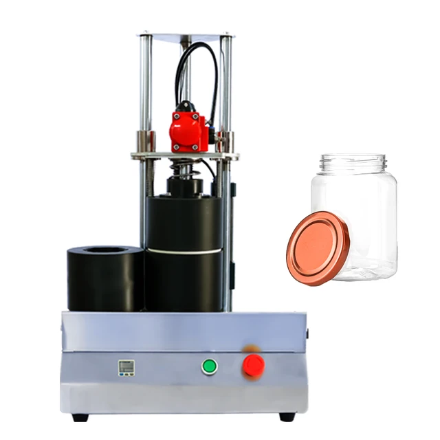 Semi-Automatic Vacuum Capping Machine for Glass Bottles, Vacuum Capping Machine for Canned Chili Sauce, Vacuum Sealing Machine