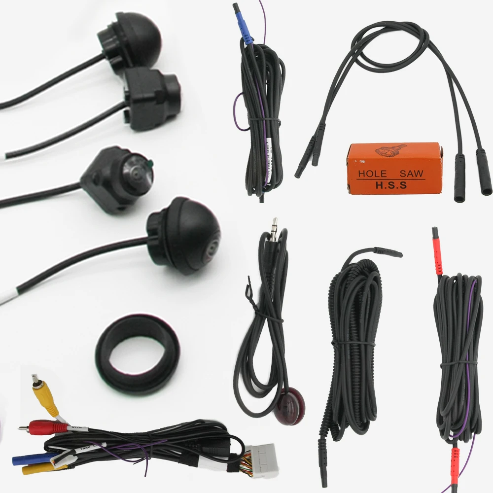 360 Degree Camera Bird View Security System Reversing Aid Car HD 1080P 360 Camera DVR Functions for peugeot 308 508 3008 4008 C6