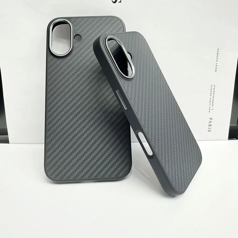 Carbon Fibre Phone Case For Iphone 16 15 14 13 12 11 Plus Pro Max Magnetic Charging Simple Business Anti Scratch Sjk653 Laudtec