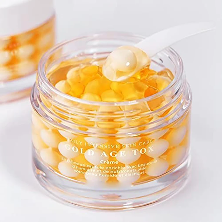 Cosgloire Anti Aging Moisturizer Capsule Cream with Golden Silkworm Extract Smooth Moisturizing Face Skin Face Cream Moisturizer
