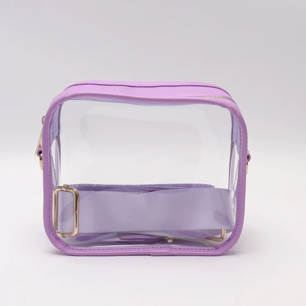 Women Clear Travel Pvc Clear Crossbody Bag Candy Color Transparent ...