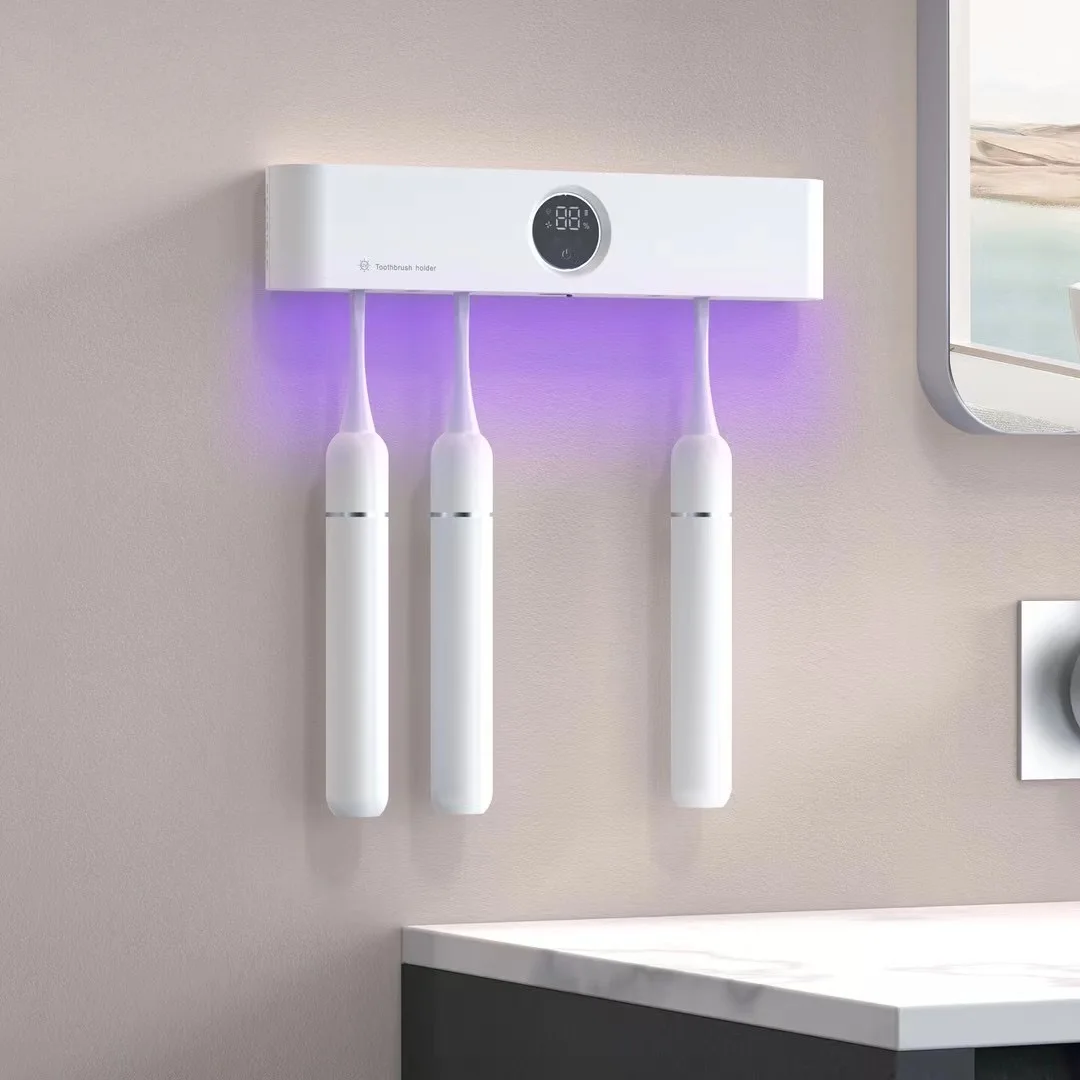 Высококачественные продукты, роскошная дезинфекция зубной щетки со светодиодом UVC ультрафиолетовая стерилизация УФ стерилизатор OEM производство