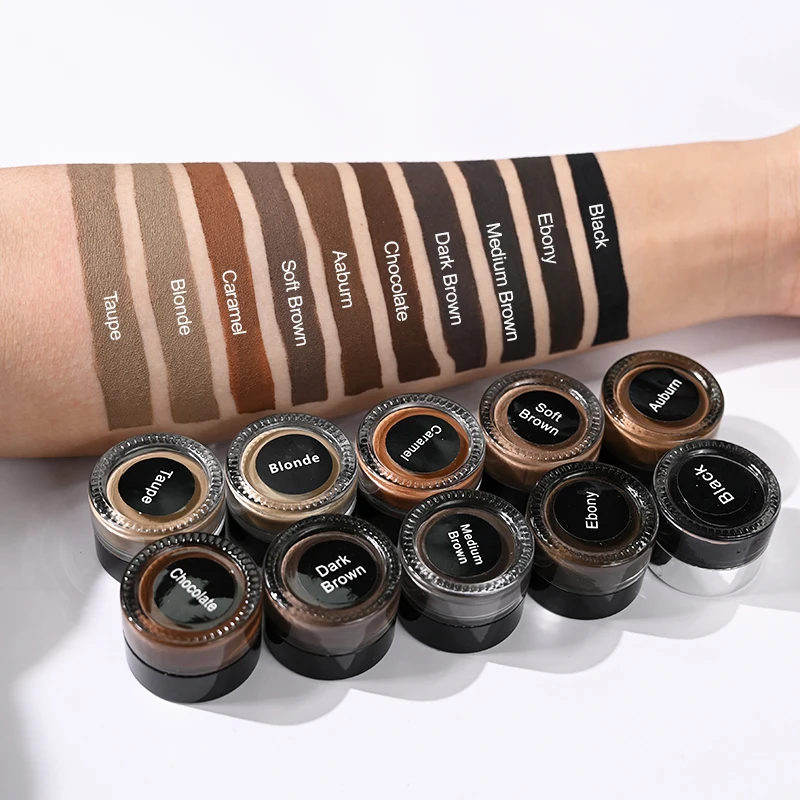 Wibo Eyebrows Pomade Soft Brown – Wasserfeste Augenbrauencreme Mit Pinsel & Spachtel, 2in1 Wachs & Farbe