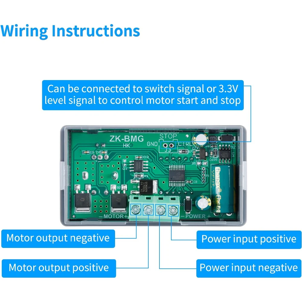 Speed Controllers Regulators, 9-60V, 12A, 500W, PWM - detail 10