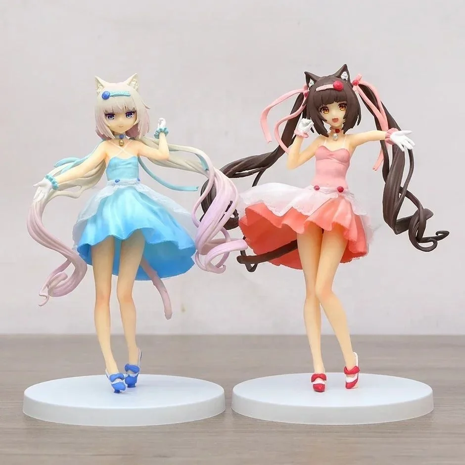 2 Styles Native Nekopara Chocolate Vanilla Pretty Kitty Girl Sexy Anime  Figure Unisex PVC Model Toy Collection Gift 18CM