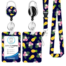 BSBH Cheap Price Retractable Badge Reel Card Holder Lanyard With Custom Logo For Worker Hotel Key ID Card Tag Holder