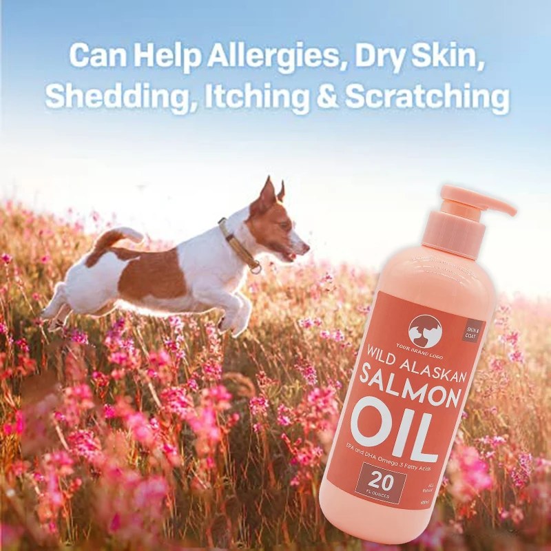 Customization 100% Wild Natural Salmon Fish Oil Helps Dogs Maintain Healthy Skin and Coat Healthy With Omega-3