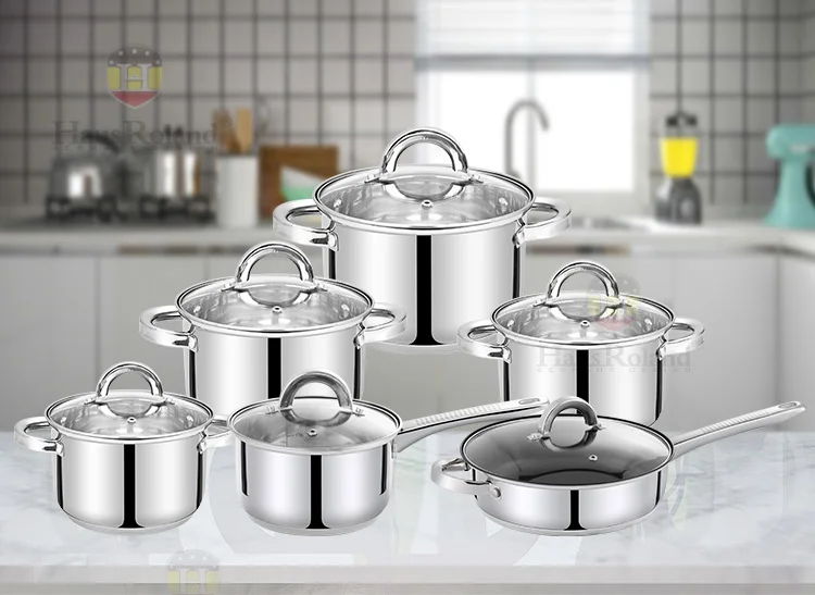 Hausroland Kitchen Cooking Stainless Steel Soup Non Stick Pot Set For ...