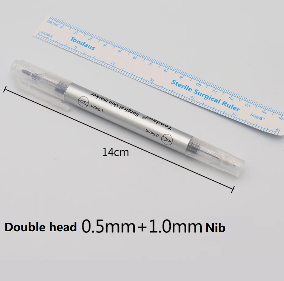 Корейская Полуперманентная татуировочная маркерная ручка, линия губ, дизайн в форме бровей, ручка для позиционирования кожи с одной двойной головкой, водонепроницаемая ручка