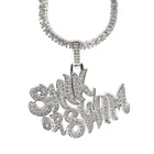 Pendant 2020 Custom Fashion Jewelry Letters Pendant Hip Hop Jewelry Diamond Letter Pendant Necklace For Men