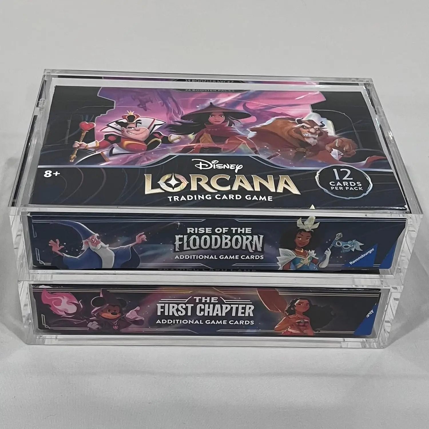 lorcana booster box acrylic case Break Tradition Display - Compatible with Disney Lorcana TCG Booster Boxes INSIDE DIMENSIONS Premium Acrylic Case for Disney