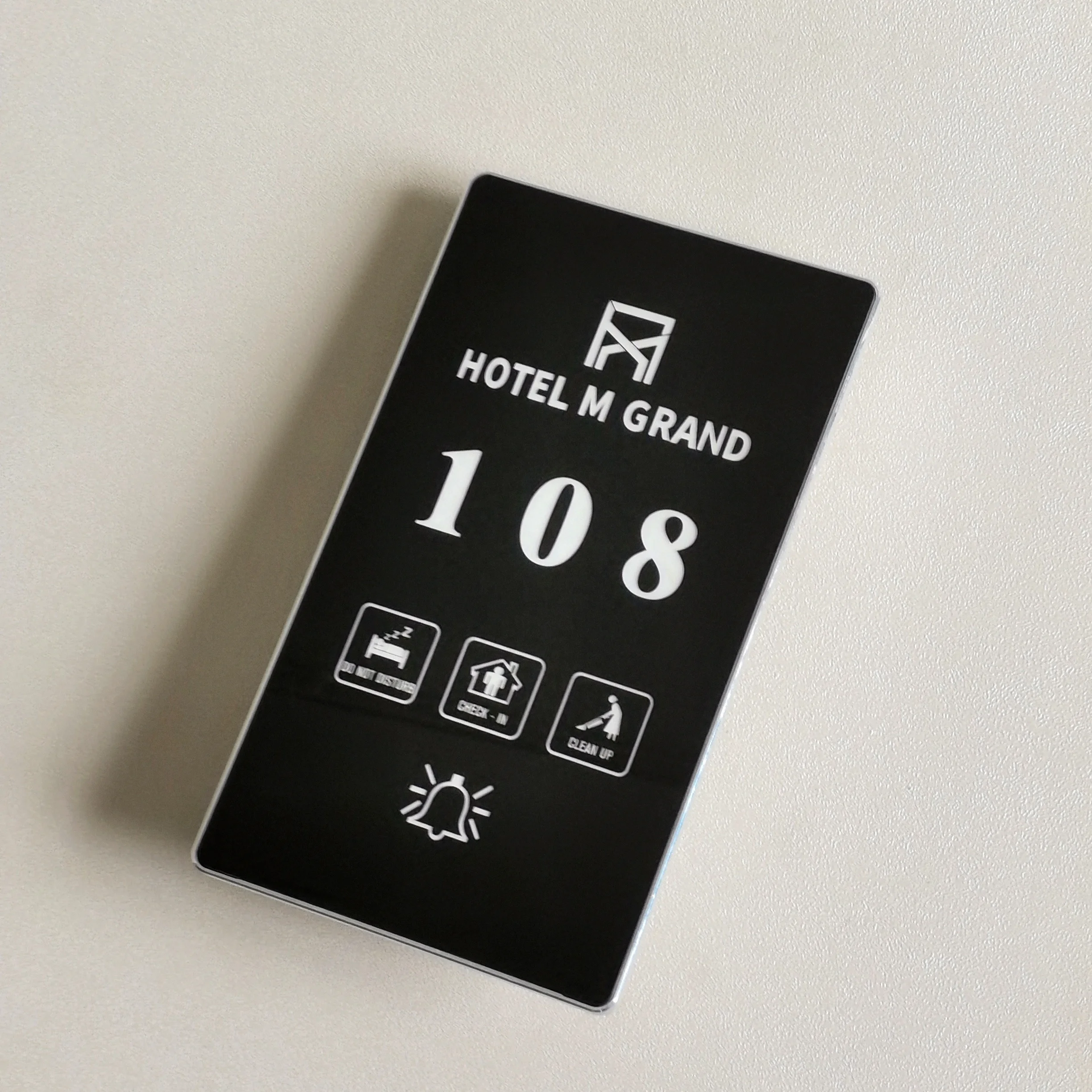 Smart Hotel LED Room Number Signs with DND Switch & Touch Control