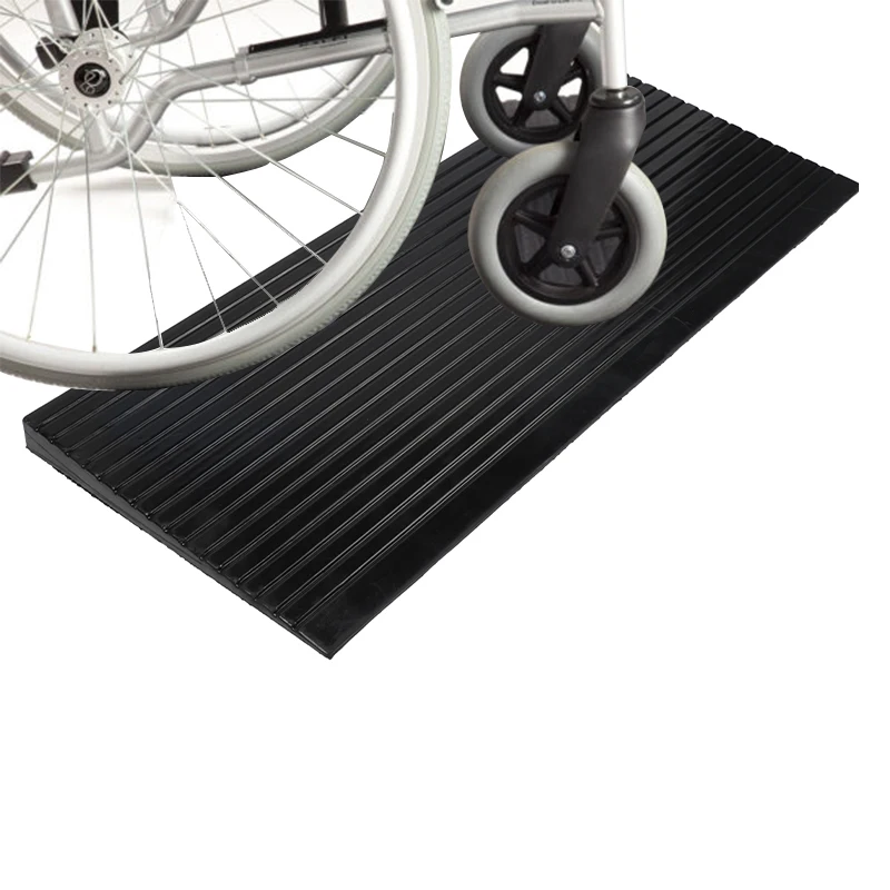 40 mm hoher massiver gerader Gummibuckel, Türschwelle für Rollstuhlrampen, Türrampe