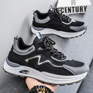 Hot Sales Breathable Mesh Shoes Casual Soft Sole Non Slip Lightweight Comfortable and Durable Platform Sports Running Shoes