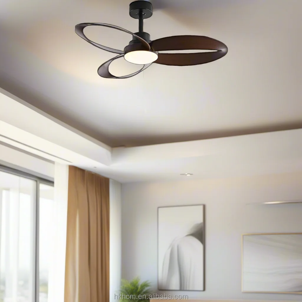 product modern nordic led fan chandelier with 5 blades full spectrum lighting  for home dining room  remote control switch-8