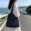 Gilet a pois blu navy