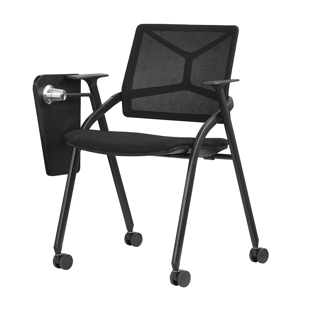 New Design Mid Back Folding Conference Training Chair Student Chair With Writing Tablet