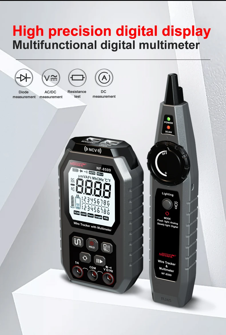 2024 New Cable Tester Multifunction Wire Detector With Multimeter