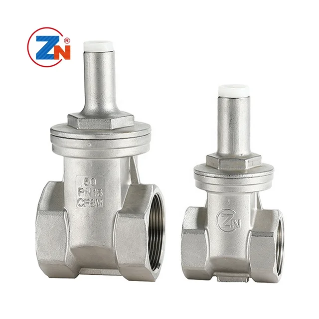 3/4in DN20 Anti theft with lock stainless steel cf8m soft sealing threaded gate valve
